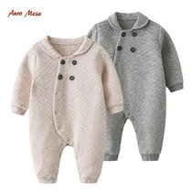 AuroMesa baby jumpsuit newborn color cotton cotton cotton ha coat cotton outside clothing climbing clothing autumn and winter