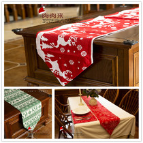 Christmas table flag Christmas tablecloth tablecloth decorative table restaurant cafe layout placemat dressing background set