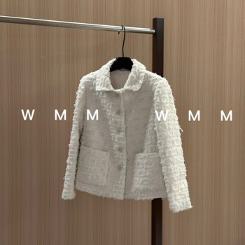 Wmm custom fabric lapel short style small fragrant jacket women's autumn and winter new slim fit versatile fashion korean version niche