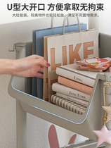 Under-desk bookshelf office desk trolley schoolbag storage rack desktop storage wheeled floor-standing storage shelf