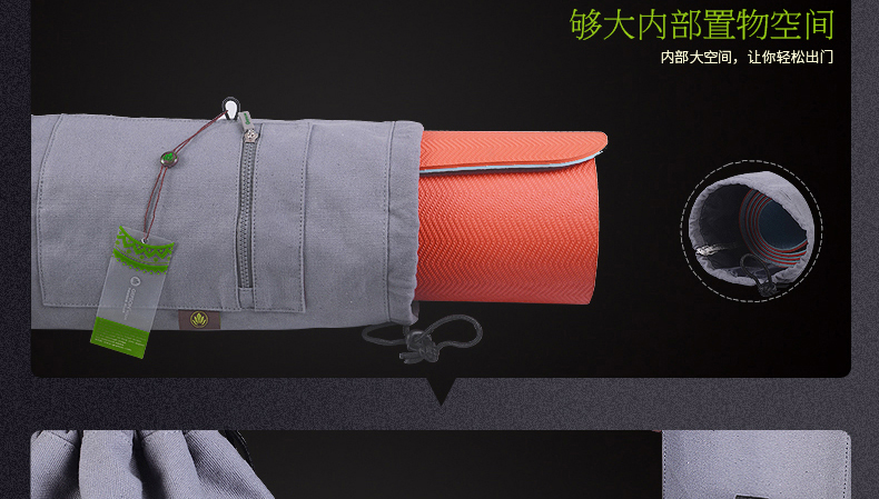 Jie Pusen yoga dày vải rộng màu xanh lá cây yoga túi chuyên nghiệp đa chức năng yoga mat ba lô yoga túi thảm tập yoga định tuyến