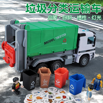 Medium childrens toy garbage truck sanitation vehicle anti-fall inertia garbage sorting vehicle boy engineering vehicle simulation model