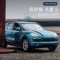 1:32 off-road vehicle SVU Cayenne S car model simulation return force belongs to gold ornaments childrens toy car boy
