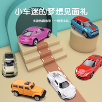 Childrens toy car boy police car car toy return car car car model simulation alloy car model set