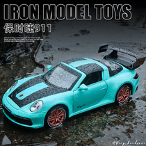 1 32 alloy 911 sports car Children Car racing toy simulation can open door tail boy car model gift