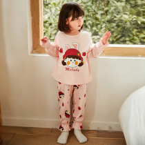 Kids Pajamas Girls Spring Autumn Pure Cotton Long Sleeve Home Clothing Baby Girls Cotton Sets Summer Thin