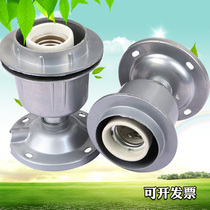 E27 industrial and mining thickened screw mouth household factory warehouse lampshade black ceramic Lukou high temperature resistant aluminum engineering lamp head