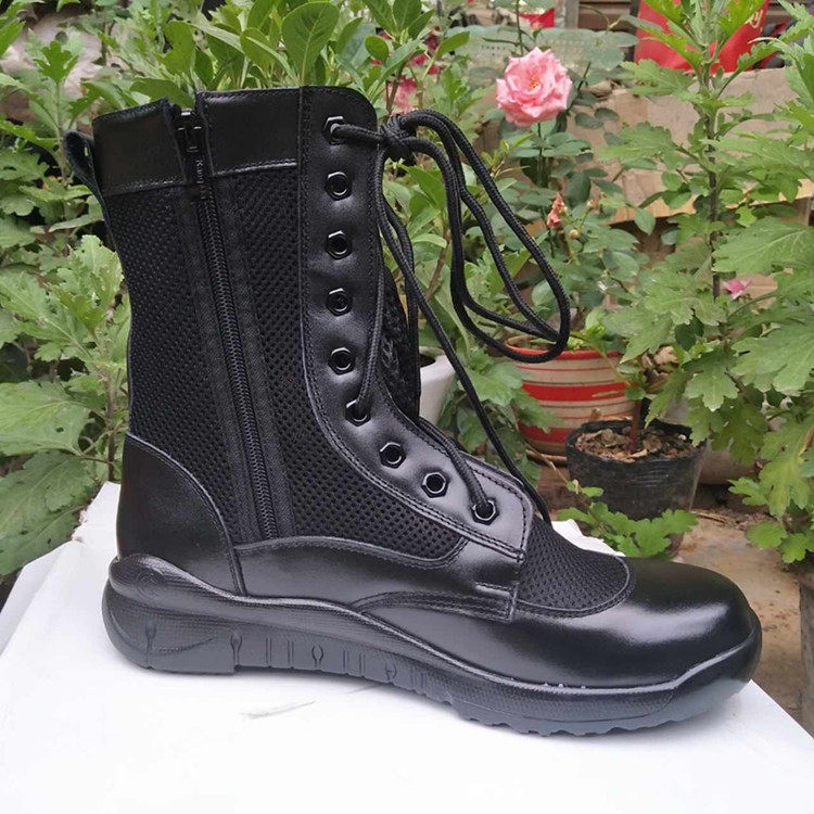 Summer tactical combat training shoes men's leather security shoes boots breathable desert combat boots men's boots