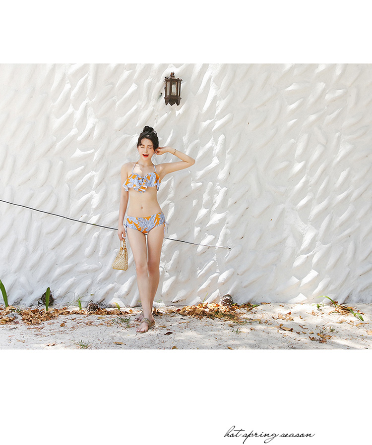 Quần đi biển Retro Cặp đôi bikini Đồ bơi ba mảnh Bảo tồn phụ nữ Slim Beach Kỳ nghỉ cho cặp đôi Đồ bơi 	đồ đôi đi biển cặp	