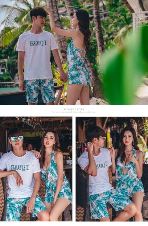 Cặp đôi đồ bơi mới lạ ba thương hiệu bảo thủ Gầy ngực nhỏ tụ lại che bụng là suối nước nóng Spa cho nam và nữ bơi lội. 	đồ đi biển đôi hà nội