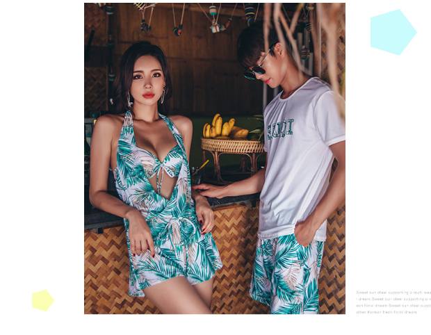 Cặp đôi đồ bơi mới lạ ba thương hiệu bảo thủ Gầy ngực nhỏ tụ lại che bụng là suối nước nóng Spa cho nam và nữ bơi lội. 	đồ đi biển đôi hà nội