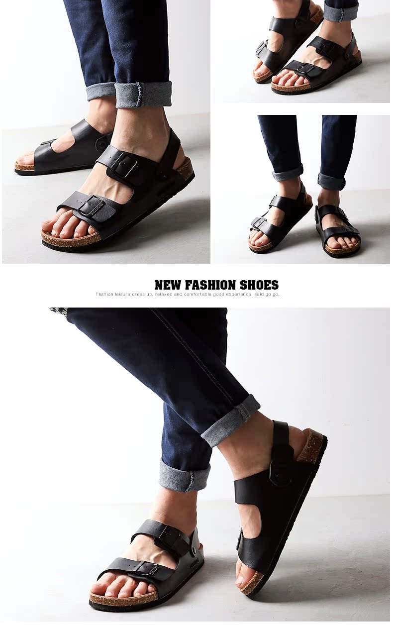 Guo Luofei dép thời trang nam nút chai dày dưới ngón chân kéo nam triều mùa hè đôi giày đi biển dép sandal nam