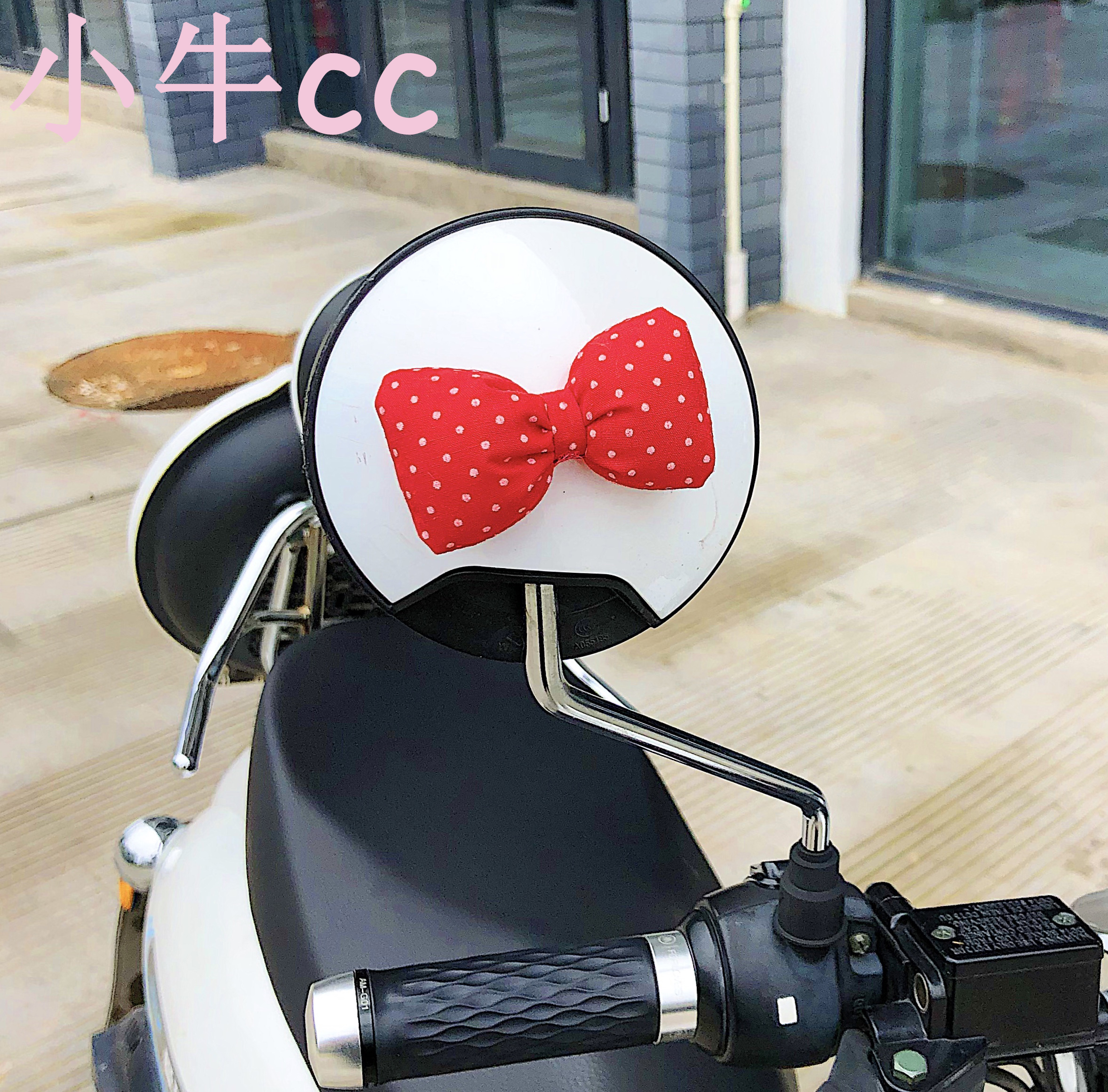 Electric car sticker rear mirror decoration bow cute female creative electric car car mirror decoration waterproof