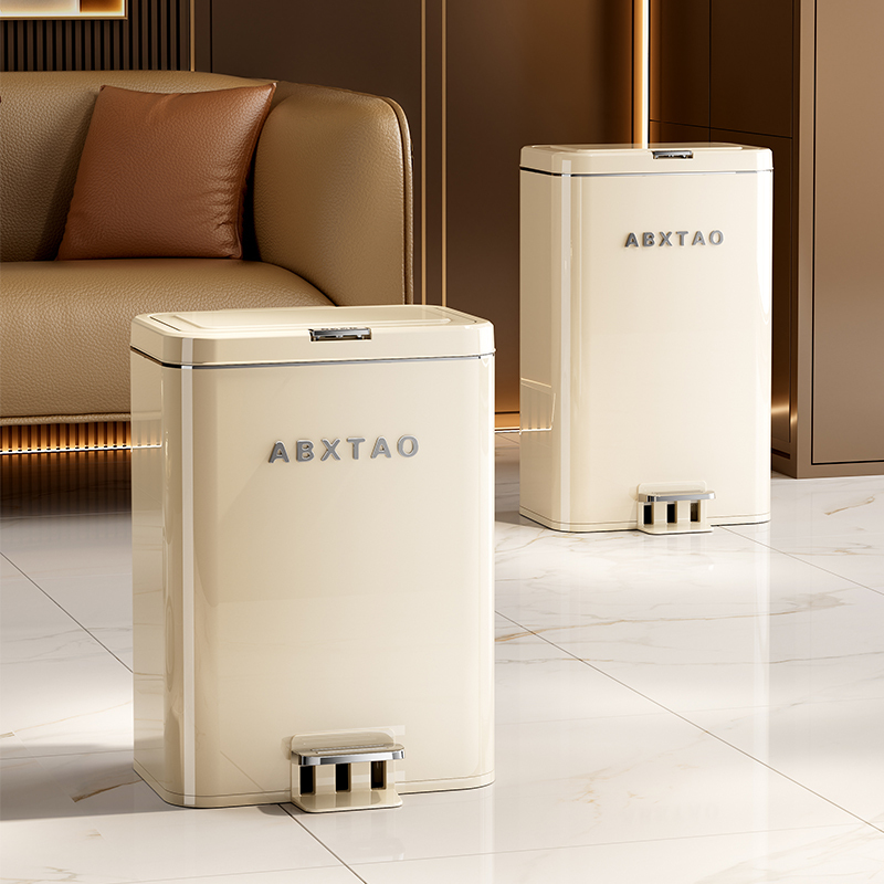Japanese-Style Trash Can for Home Use, Large Capacity, New Model, Light Luxury, Double-Opening, for Kitchen, Bathroom, Toilet, Living Room, Wastebasket