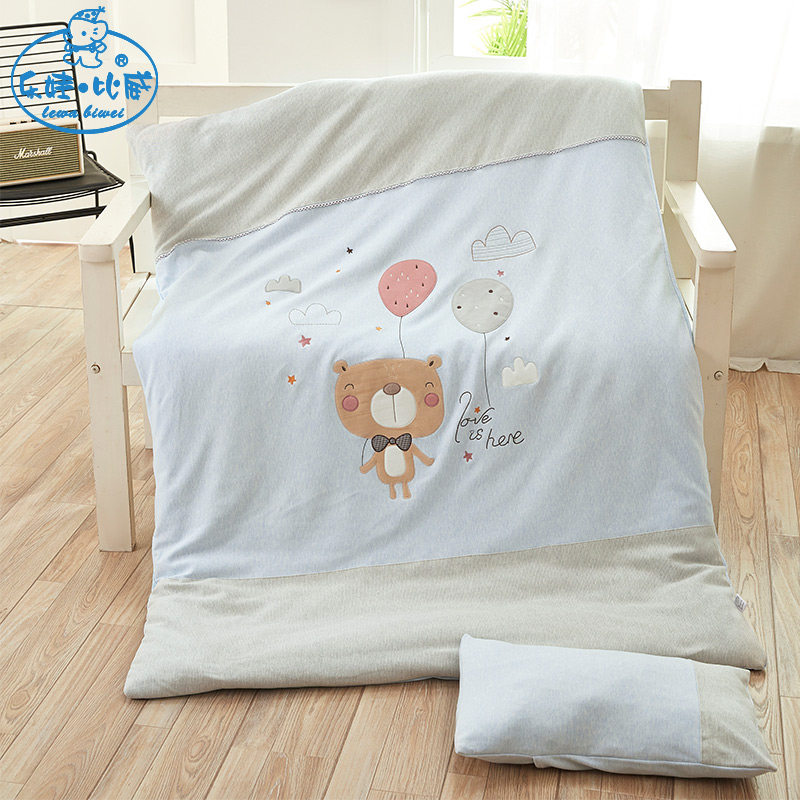 Baby quilt Knitted cotton quilt Cotton baby quilt cotton cover quilt Spring and autumn and winter thickened kindergarten quilt