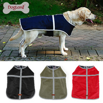 doglemi dog clothes rainproof dog winter clothing warm plaid big dog jacket vest