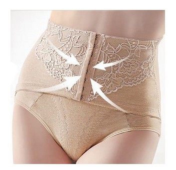 High school waist adjustment type 8-breasted front buckle belly control buttocks color cotton shape pants