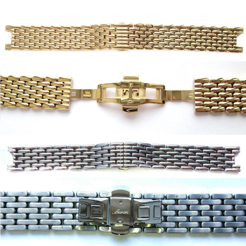 20MM concave interface strap Russian presidential watch BURAN original steel belt gold silver import