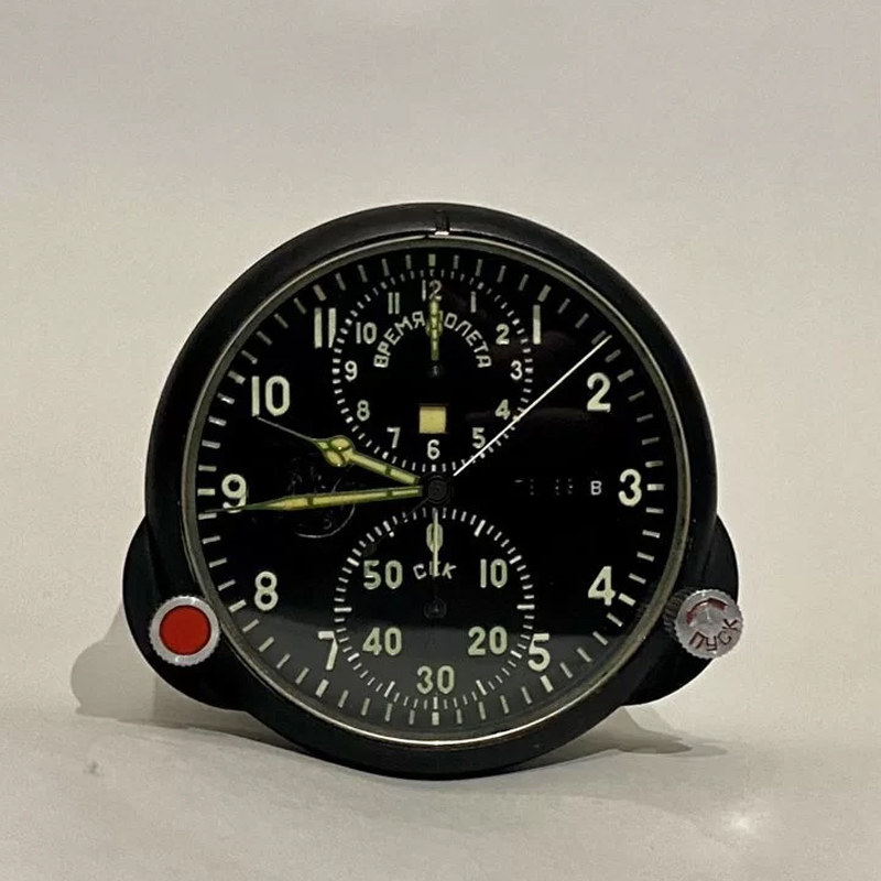 Flight clocks Astronomical Clocks Soviet Fighter Nocturnal Clock Mechanical Yards of Night Light Migwar Aircraft Original Factory Stock