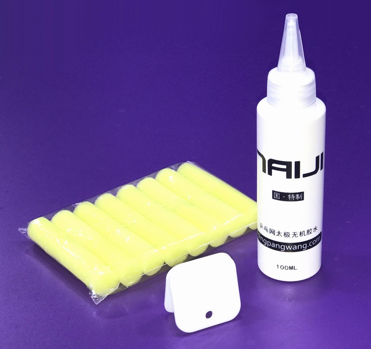 [Ping pong mạng Taiji 3 thế hệ] vô cơ keo 100 ML table tennis keo cao su remover dính để gửi brushes quả bóng bàn tập luyện