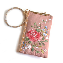 Rose mouth gold bag handmade diY flowers and plants New European embroidery table mat Tea mat Placemat embroidery material package kit