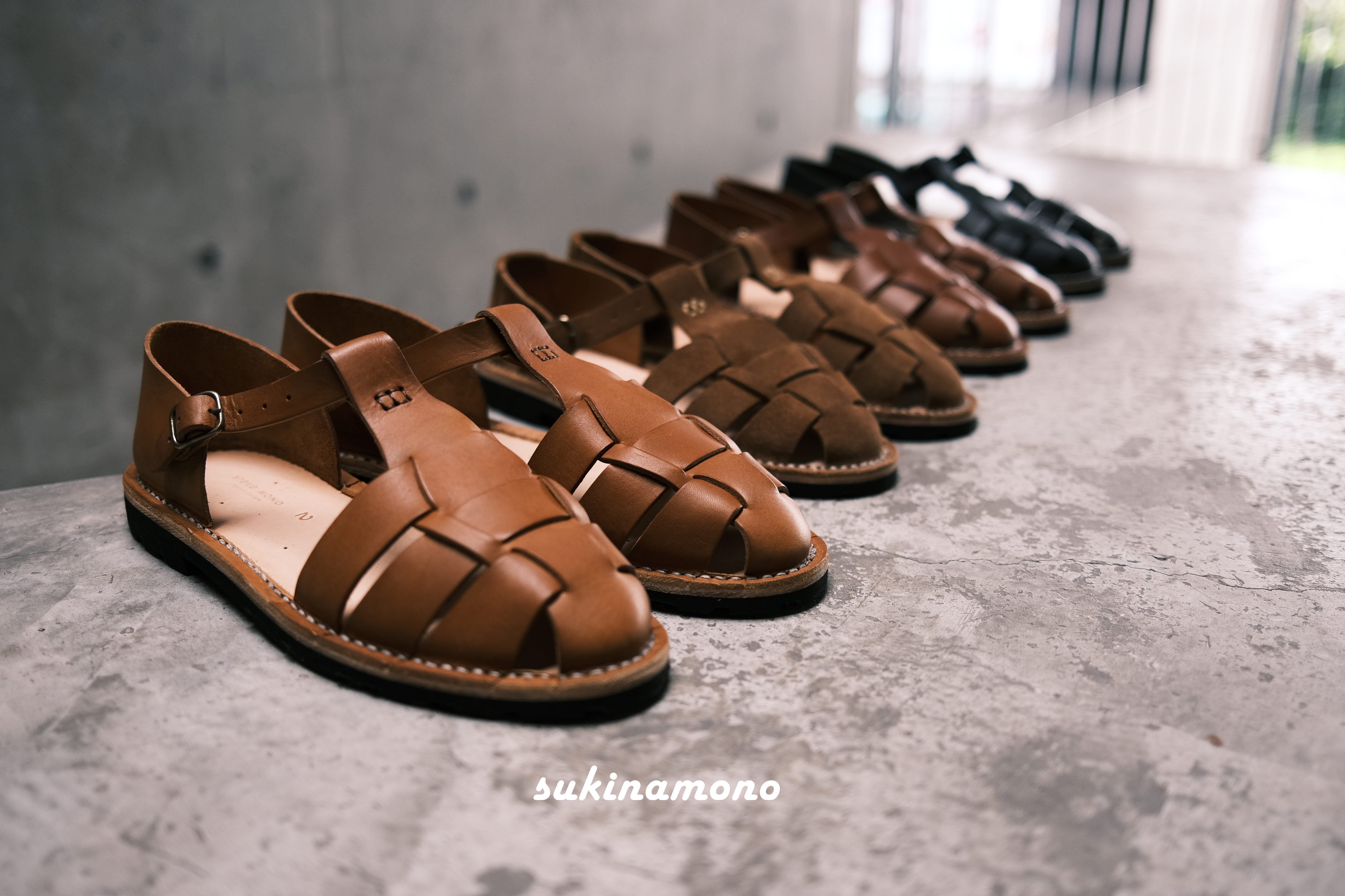 STEVE MONO Spain Vegetable Tanned Leather Sandals (10 01)