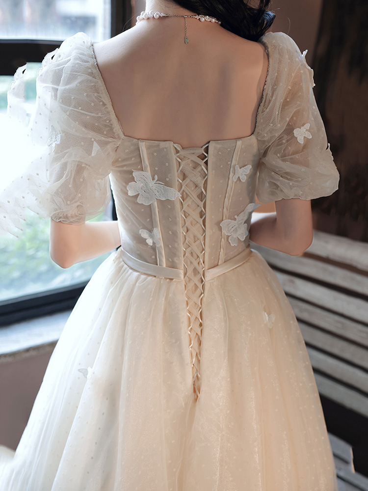 Evening dress, piano performance costume for elementary school students, champagne color, 2023 collection, new collection Evening dress, piano performance costume for elementary school students, champagne color, 2023 collection, new collection