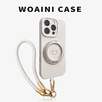 [Античный белый] Вращающаяся на 360° подставка★Настоящий жидкий силикон★С кожаным ремешком