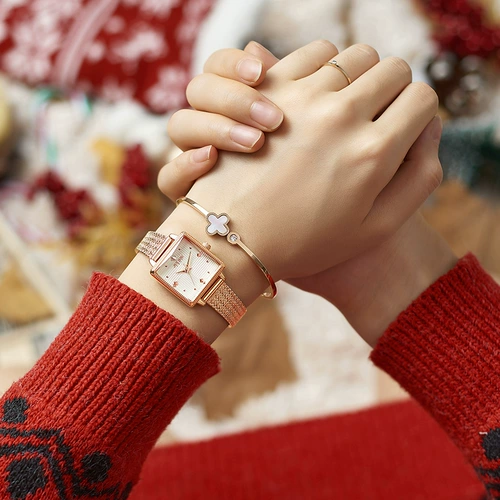 Брендовые модные трендовые квадратные водонепроницаемые часы, простой и элегантный дизайн