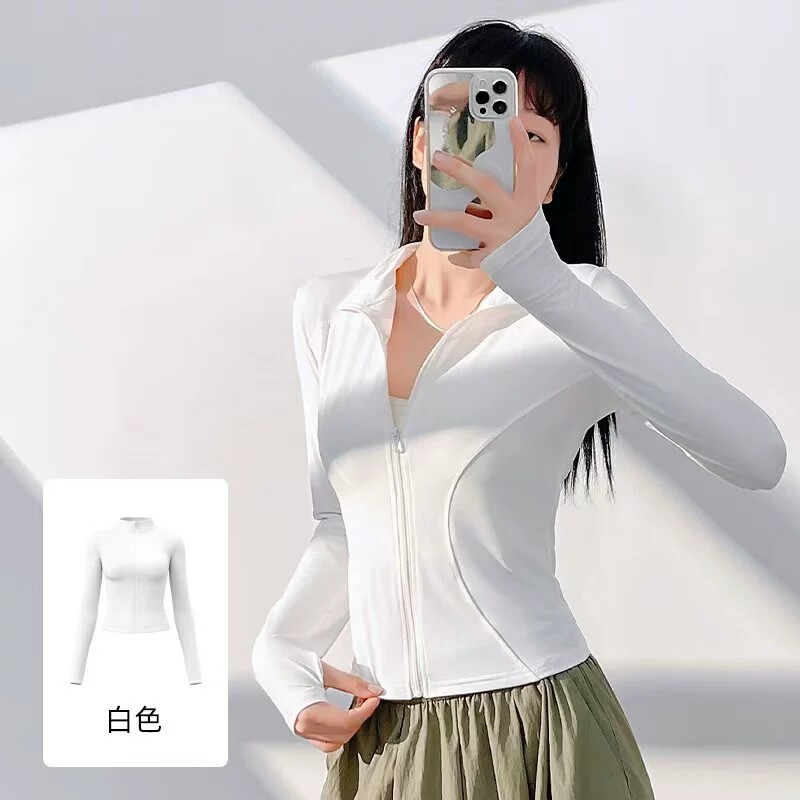 修身防晒衣女薄款拉链外套速干轻薄高级感减龄防晒服