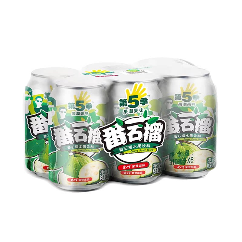 健力宝第五季番石榴口味水果饮料310ml×6罐