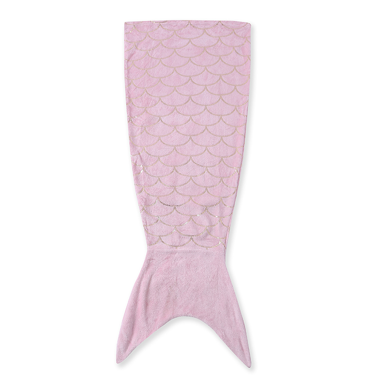 Parent-child Sleeping Bag Winter New Foreign Trade Cartoon Printed Home Warm Air Conditioning Coral Suede Fish Tail Sloth Blanket 12134