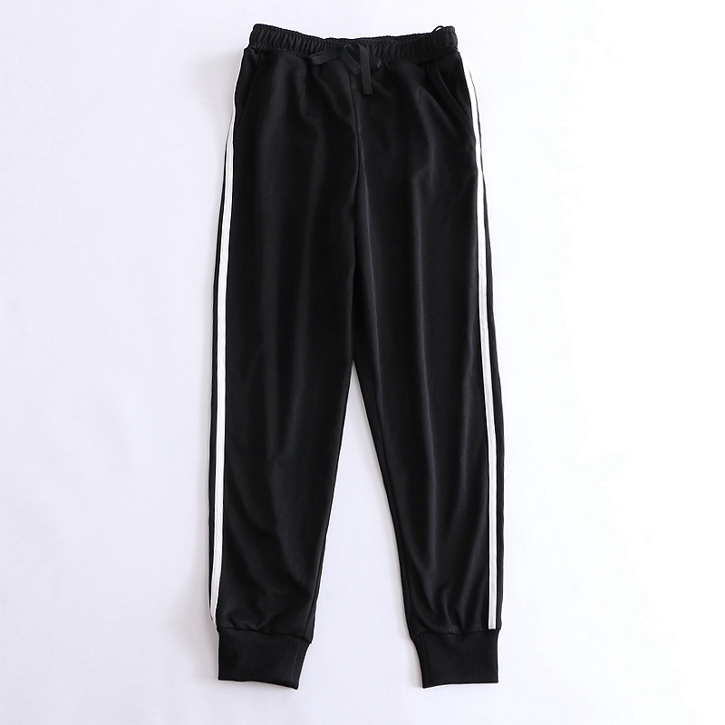 Sports Pants Fall New Foreign Trade Women's Clothing 100 Hitch Waist Slanted Inserts Bag Crash Color Webbing Sashimi Trousers 7252