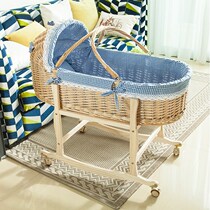 Trolley season newborn rocking chair simple portable rattan baby blue sleep bamboo rattan day light cart basket