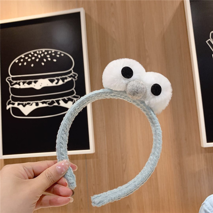 Makeup Hairband Wash Face Hairband Wash Hairband Korea Cute Cartoon Sesame Street Big Eyes Hairband Female