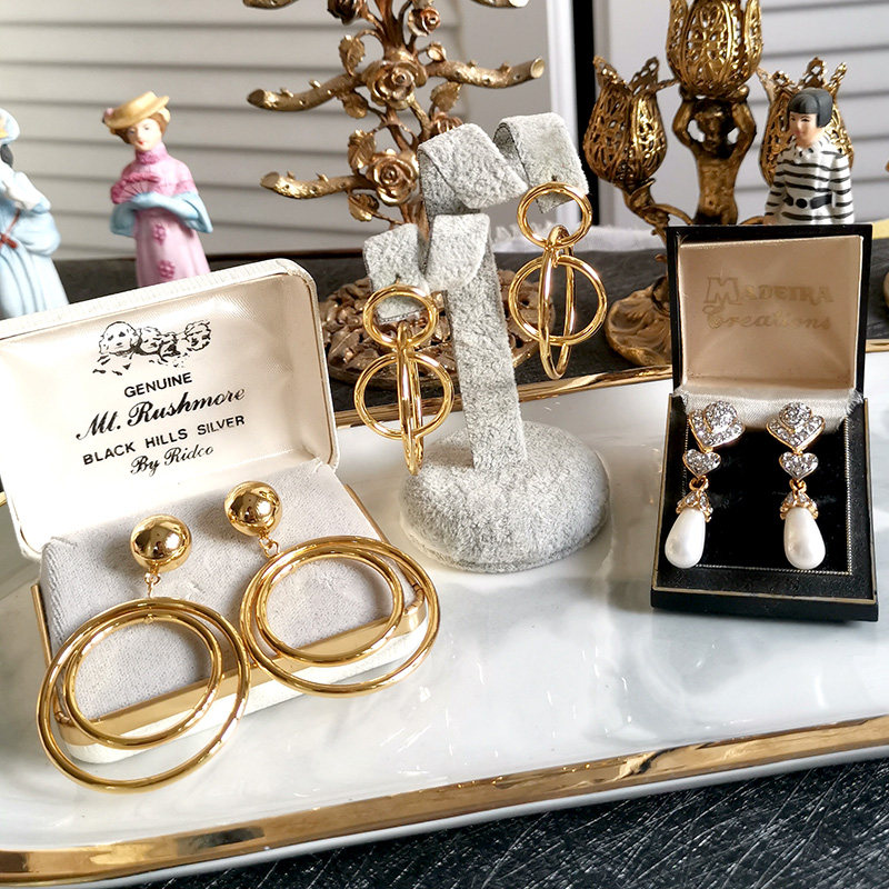 vintage overseas retro modern vintage elegant harbor wind earrings 100 hitch a large circle of vegetarian rings ear clips