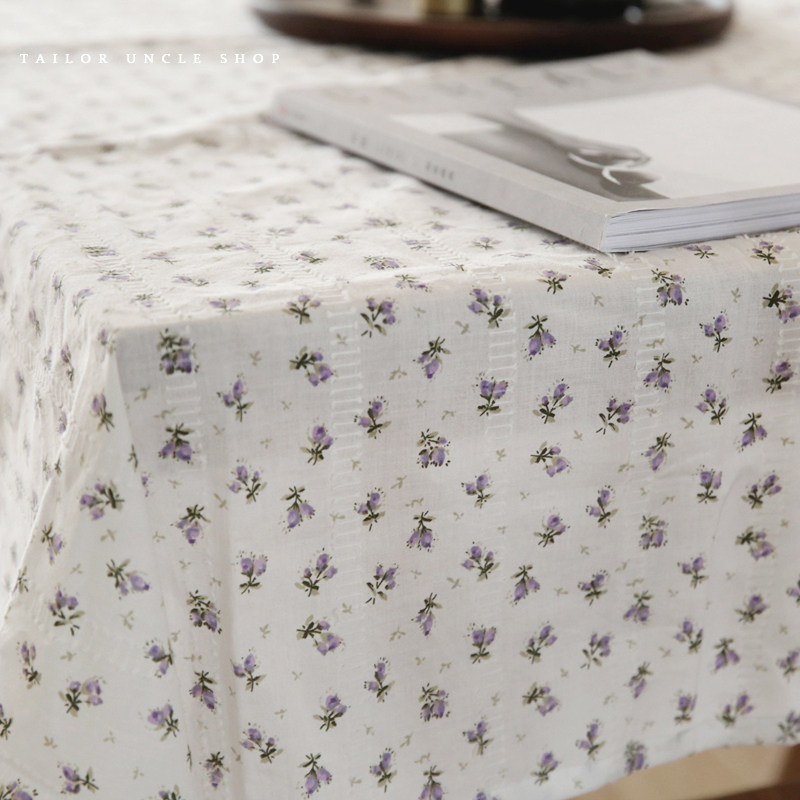 Dressmaking Great Uncle Original New Pint Violet Flowers Original Fresh Fields Garden Table Cloth Picnic Mat-style napkin-Taobao