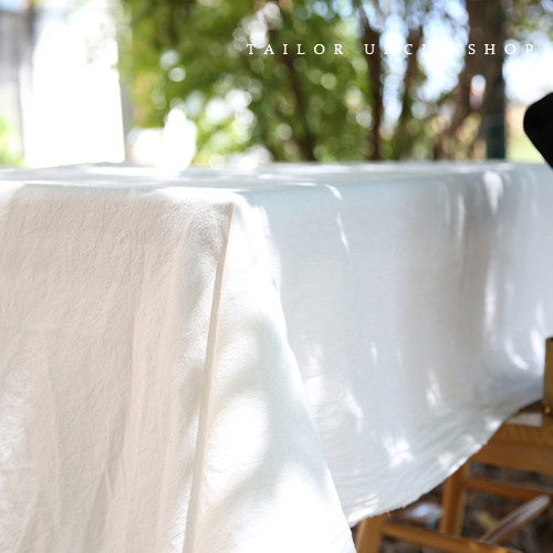 Dressmaking great uncles Nordic minimalist pure white tablecloth table cloth tea table Gaib pure cotton wedding party sweet table decoration-Taobao