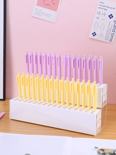 Система хранения, акриловый стенд, прозрачные белые канцтовары, шариковая ручка, китайская шпилька, цвет