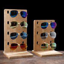 Bamboo and wood glasses display shelf creative high-end glasses shelf boutique display rack sun glasses sunglasses storage rack