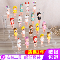 Molly Biqi bubble Mart doll model ladder storage rack hand-made transparent acrylic blind box display stand
