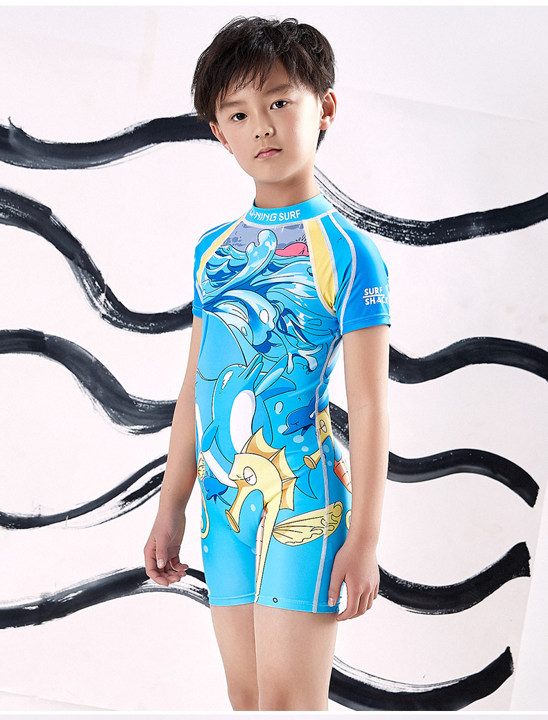 Quần bơi trẻ em Li Ning quần bơi bé trai quần áo trẻ em trẻ em lớn võ sĩ quần bơi sinh viên quần short mùa xuân áo tắm nóng - Bộ đồ bơi của Kid đồ bơi elsa