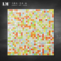 Fresh Crystal Glass Mosaic Tile Personality Creative Fields Garden Bathroom Toilet Balcony Aisle Background Wall