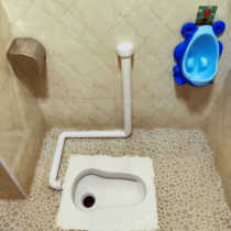 44MM toilet squat pit drainage left and right side drainage universal joint squat toilet flush tank joint sleeve 90 degree right angle bend