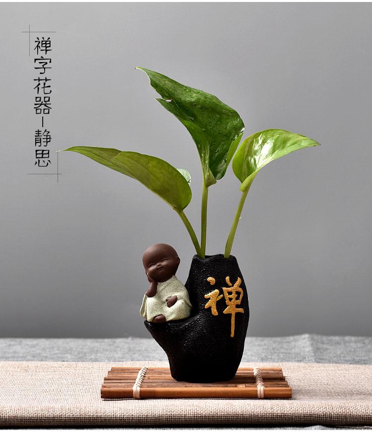 Sáng tạo nước xanh thủy bình hoa cây nước hoa bình hoa chai lọ nhỏ chai container trang trí bàn trang trí - Vase / Bồn hoa & Kệ chậu trồng rau thông minh