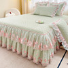 Korean-Style Class a Pearl Cotton Single-Piece Quilted Bed Skirt, Princess-Style Lace Trim, Non-Slip, Anti-Embarrassing Bed Cover Three-Piece Set