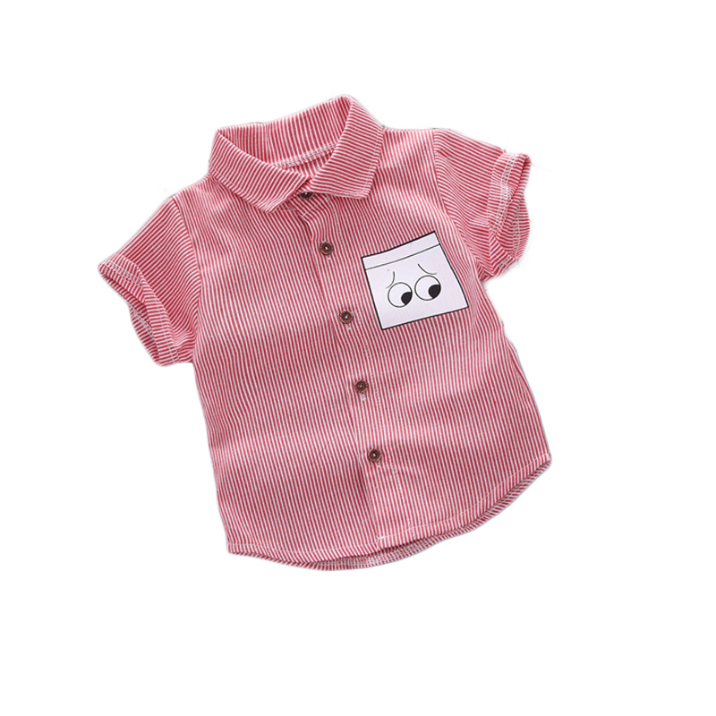 Áo sơ mi nam mùa hè 1 tay ngắn 2 bé nam 3 áo mỏng phần bé trai áo nước ngoài cotton 3 tuổi - Áo sơ mi thời trang trẻ em cao cấp