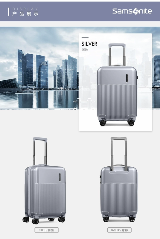 Samsonite / Samsonite Xe đẩy vali vali hành lý hộp cứng nam và nữ 20/25-28 inch DK7 vali samsonite