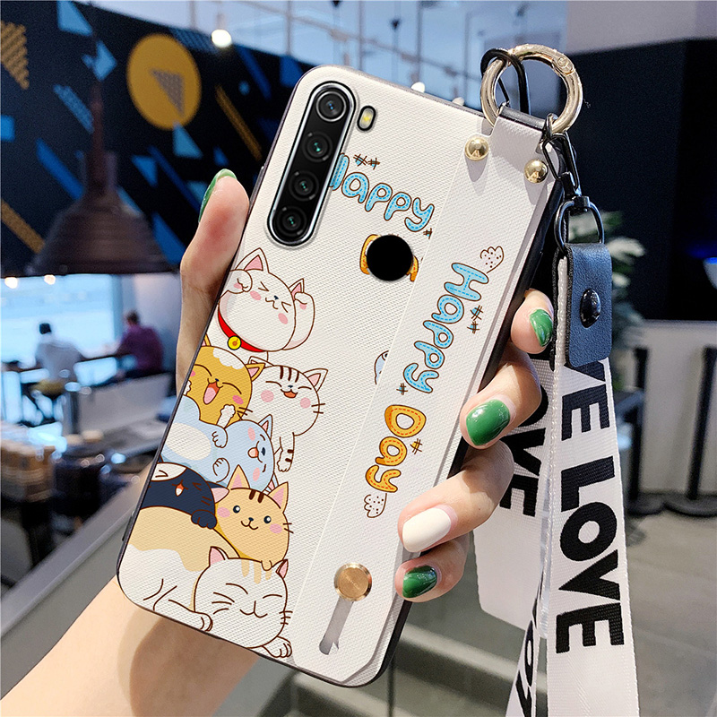 红米note8手机壳note8pro手机套腕带挂绳全包防摔网红一堆猫个性创意note8软壳ins时尚网红抖音女款订制