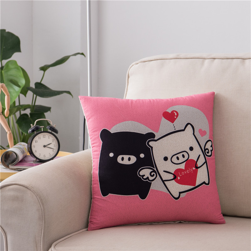 Phim hoạt hình gối văn phòng gối tựa lưng gối lõi tay áo đệm thắt lưng sofa đệm xe đệm gối và chăn 2 trong 1